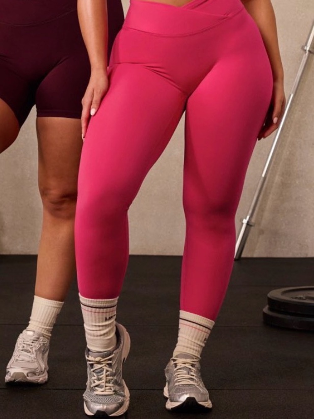 Oner Active Unified Wrap Leggings Long Berry Bloom S NWT - Picture 2 of 7
